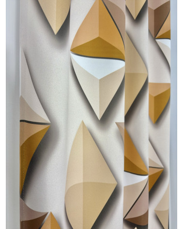 Zasłona na szelkach w odcieniach brązu wys. 170cm