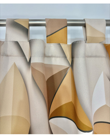 Zasłona na szelkach w odcieniach brązu wys. 170cm