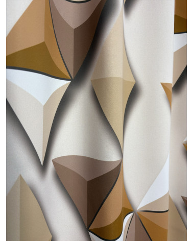 Zasłona na szelkach w odcieniach brązu wys. 170cm