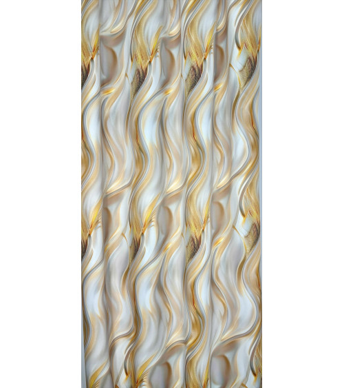 Tkanina zasłonowa w odcieniach żółtego i szarego szerokość 150cm