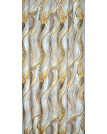 Tkanina zasłonowa w odcieniach żółtego i szarego szerokość 150cm