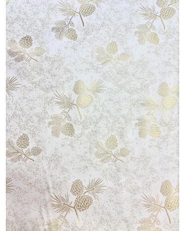 Tkanina świąteczna złota dwustronna szerokość 180cm