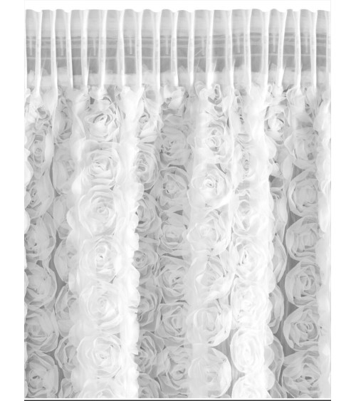 Firana z siatki ROSES wysokość 250cm, szerokość 140cm