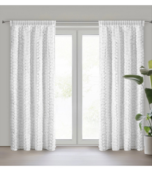 Firana z siatki ROSES wysokość 250cm, szerokość 140cm