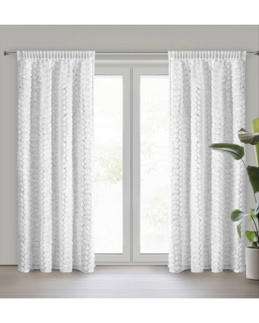 Firana z siatki ROSES wysokość 250cm, szerokość 140cm