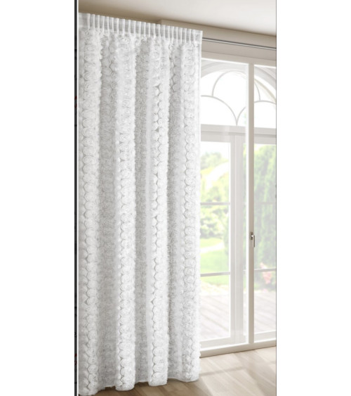 Firana z siatki ROSES wysokość 250cm, szerokość 140cm