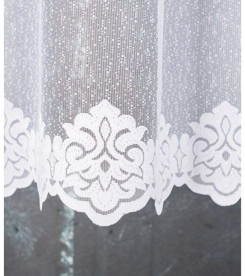 Firana żakardowa z wzorem na samym dole wysokość 100cm