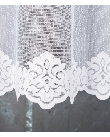 Firana żakardowa z wzorem na samym dole wysokość 100cm