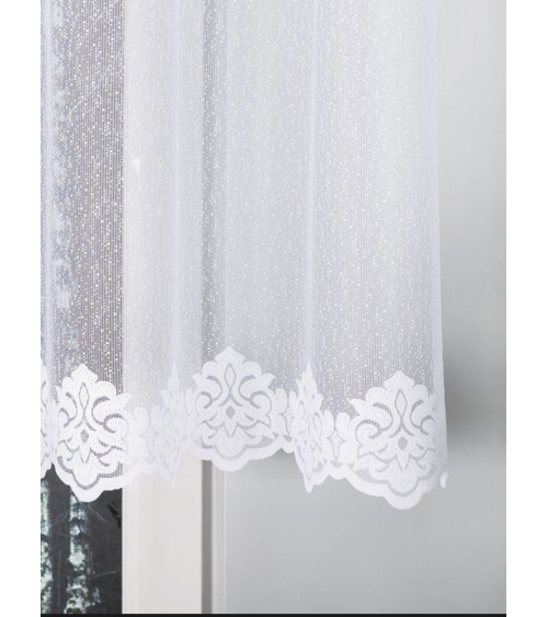 Firana żakardowa z wzorem na samym dole wysokość 100cm