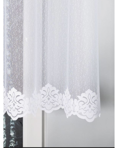 Firana żakardowa z wzorem na samym dole wysokość 100cm