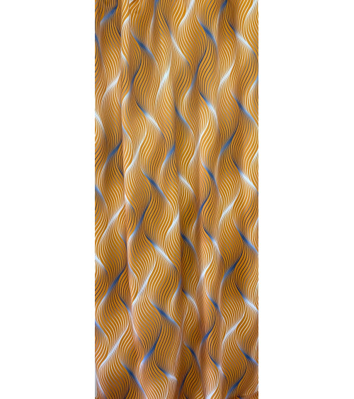 Tkanina zasłonowa pomarańczowo-szara 150cm
