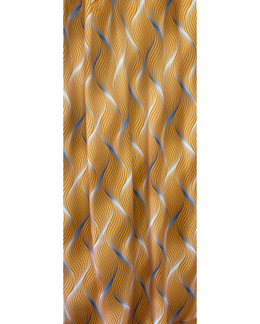 Tkanina zasłonowa pomarańczowo-szara 150cm