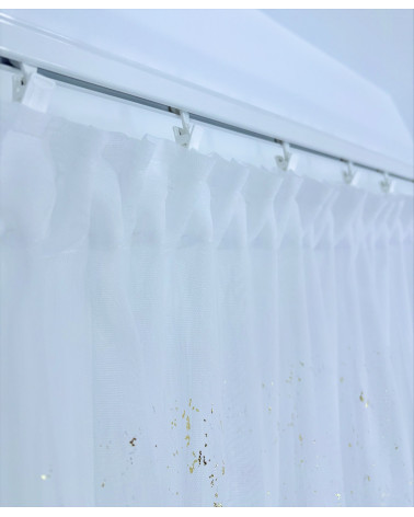 Firana ze złotym zdobieniem 150x430cm