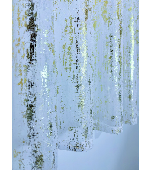 Firana ze złotym zdobieniem 150x430cm