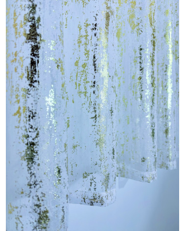 Firana ze złotym zdobieniem 150x430cm