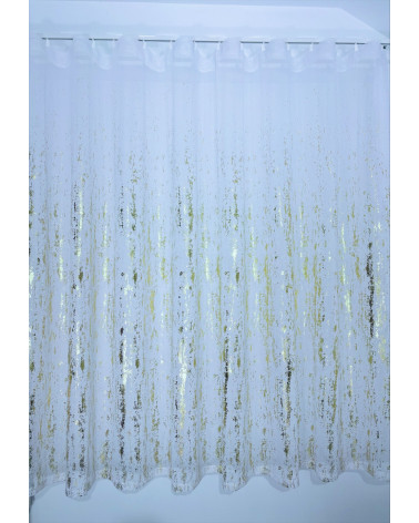 Firana ze złotym zdobieniem 150x430cm