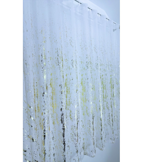 Firana ze złotym zdobieniem 150x430cm