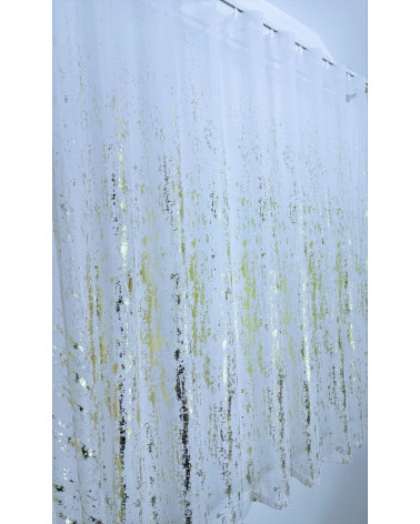 Firana ze złotym zdobieniem 150x430cm