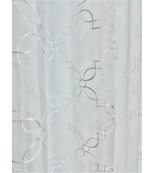 Firana haftowana etamina z wzorem na całości wysokość 280cm