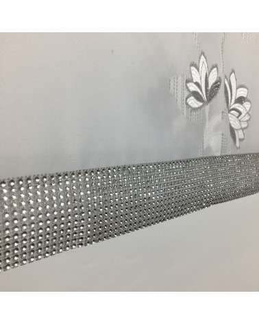 Firana panelowa srebrny wzór szer. 60cm