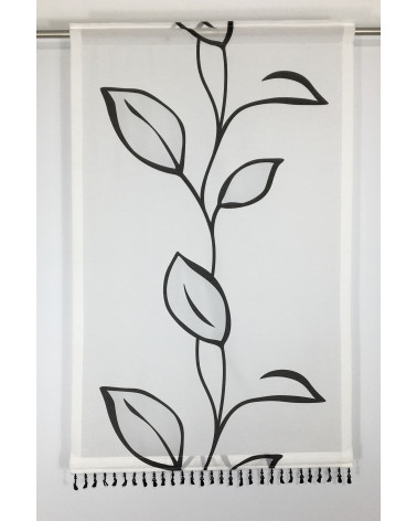 Firan panelowa z czarnym wzorem szer. 60cm