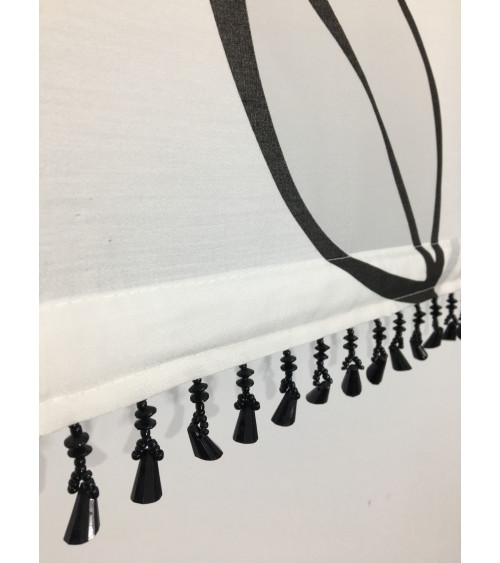 Firan panelowa z czarnym wzorem szer. 60cm