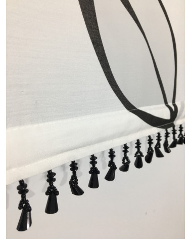 Firan panelowa z czarnym wzorem szer. 60cm