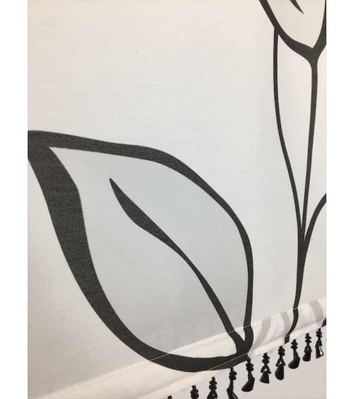 Firan panelowa z czarnym wzorem szer. 60cm