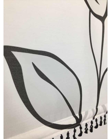 Firan panelowa z czarnym wzorem szer. 60cm