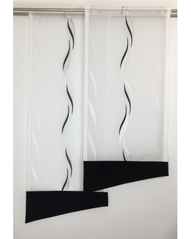 Firana panelowa biało-czarna 50cm (2szt. w komplecie)