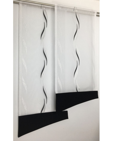 Firana panelowa biało-czarna 50cm (2szt. w komplecie)