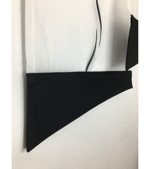 Firana panelowa biało-czarna 50cm (2szt. w komplecie)