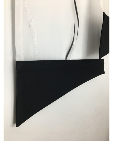 Firana panelowa biało-czarna 50cm (2szt. w komplecie)