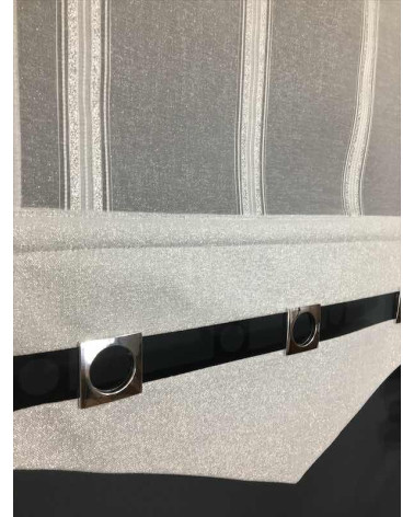 Firana panelowa srebrna szer.60cm (2szt. w komplecie)