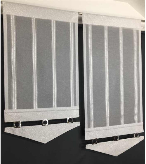 Firana panelowa srebrna szer.60cm (2szt. w komplecie)