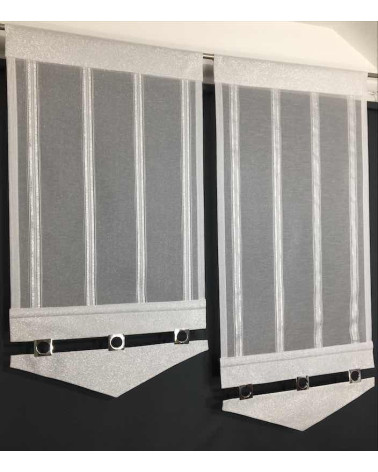 Firana panelowa srebrna szer.60cm (2szt. w komplecie)