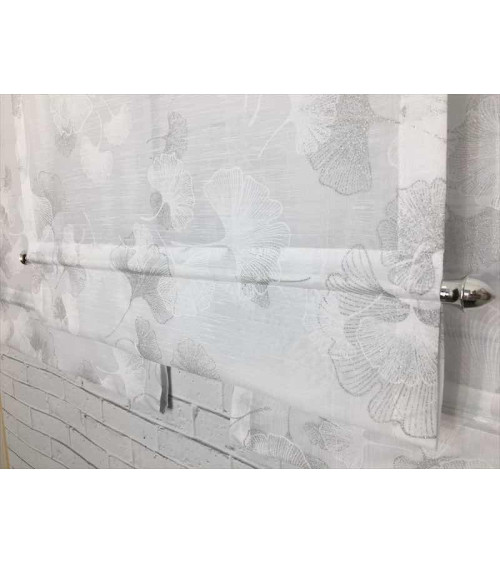 Firana panelowa dmuchawce z zakładką i ozdobną listwą szer. 60cm wys. 120cm x 2szt, 110cm x 1szt)
