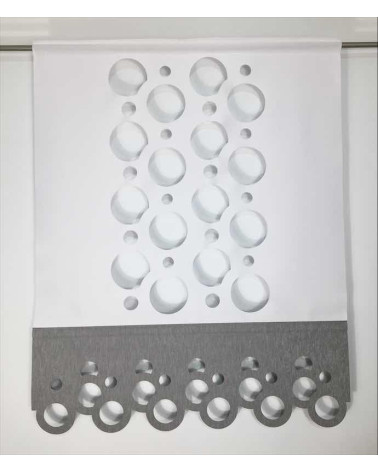 Panel ażurowy koła biało-szary szer.90cm, wys.120cm