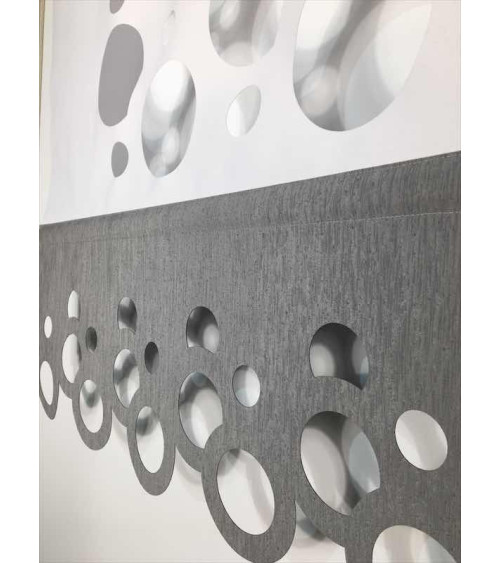 Panel ażurowy koła biało-szary szer.90cm, wys.120cm