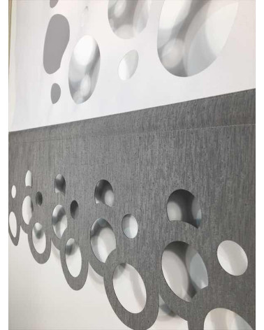 Panel ażurowy koła biało-szary szer.90cm, wys.120cm