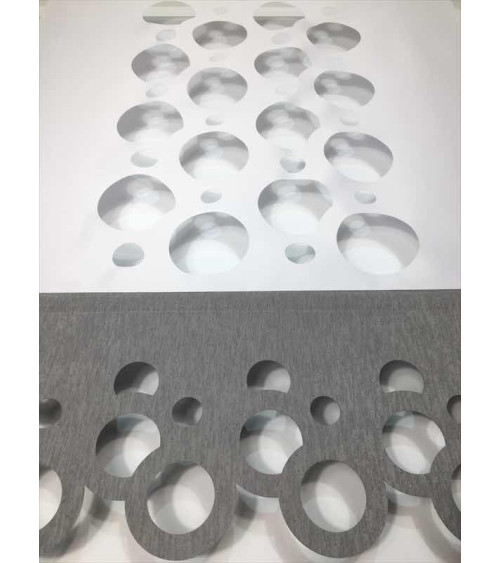 Panel ażurowy koła biało-szary szer.90cm, wys.120cm