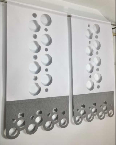 Panel ażurowy koła biało-szary szer.60cm, wys.120cm (1szt)