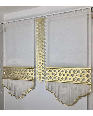 Panel ażurowy złote koła szer.60cm wys.130cm x2szt, szer.15cm wys.100cm x1szt