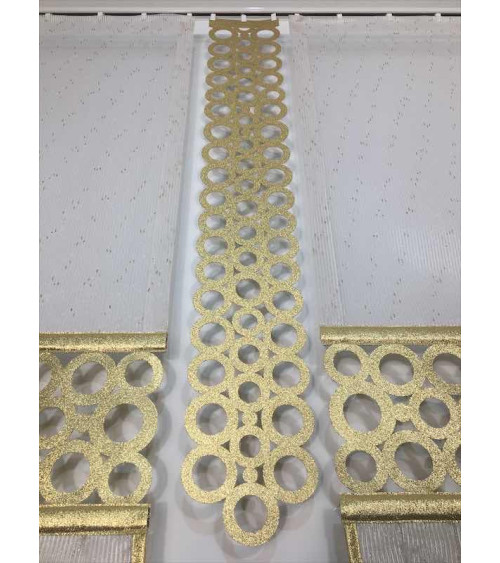 Panel ażurowy złote koła szer.60cm wys.130cm x2szt, szer.15cm wys.100cm x1szt
