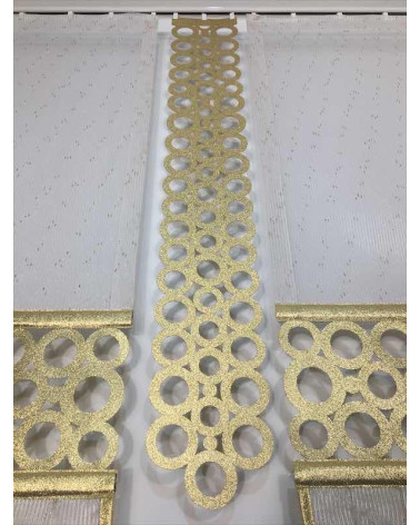 Panel ażurowy złote koła szer.60cm wys.130cm x2szt, szer.15cm wys.100cm x1szt