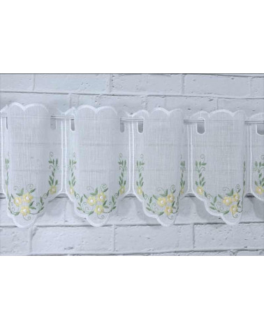 Zazdrostka haftowana żółto-zielone kwiatuszki  17cm