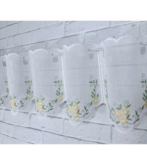 Zazdrostka haftowana żółto-zielone kwiatuszki  17cm