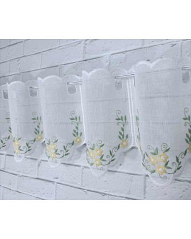 Zazdrostka haftowana żółto-zielone kwiatuszki  17cm