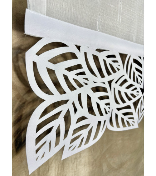 Firana panel z ażurem szer. 60cm wys. 110cm i 130cm (2szt w komplecie)