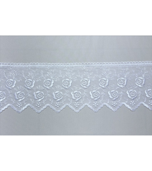 Doszywka tiulowa z haftem 15cm
